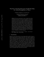 Top-Down Attention Recurrent VLAD Encoding for Action Recognition in Videos