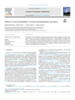 Industry 4.0 and sustainability: Towards conceptualization and theory