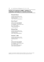 Industry 4.0 roadmap for SMEs: validation of moderation techniques for creativity workshops