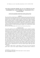 Ductile damage model of an alluminum alloy: Experimental and numerical validation on a punch test