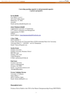 Converting sporting capacity to entrepreneurial capacity: A process perspective