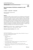 Numerical estimates of risk factors contingent on credit ratings