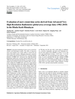 Evaluation of snow extent time series derived from Advanced Very High Resolution Radiometer global area coverage data (1982–2018) in the Hindu Kush Himalayas