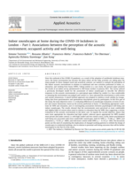 Indoor soundscapes at home during the COVID-19 lockdown in London – Part I: Associations between the perception of the acoustic environment, occupantś activity and well-being