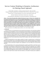 Service contract modeling in Enterprise Architecture: An ontology-based approach