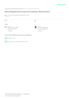 Autoscaling recovery actions for container-based clusters