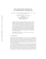 Data Augmentation Techniques for the Video Question Answering Task