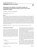 Methodology for the definition of the optimal assembly cycle and calculation of the optimized assembly cycle time in human-robot collaborative assembly