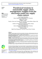 Paradoxical tensions in sustainable supply chain management: insights from the electronics multi-tier supply chain context