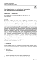 Formal specification and verification of decentralized self-adaptive systems using symmetric nets