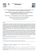 Monitoring and aggregate modelling of an existing neutral temperature district heating network