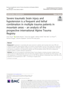 Severe traumatic brain injury and hypotension is a frequent and lethal combination in multiple trauma patients in mountain areas – an analysis of the prospective international Alpine Trauma Registry