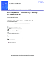 Political dejection in divided society: a challenge for Latvia’s democracy?