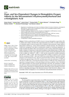Dose- and Sex-Dependent Changes in Hemoglobin Oxygen Affinity by the Micronutrient 5-Hydroxymethylfurfural and α-Ketoglutaric Acid