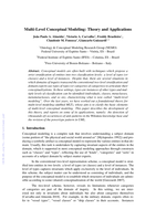 Multi-Level Conceptual Modeling: Theory and Applications