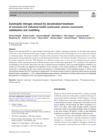 Autotrophic nitrogen removal for decentralized treatment of ammonia-rich industrial textile wastewater: process assessment, stabilization and modelling