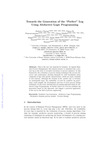Towards the generation of the “perfect” log using abductive logic programming