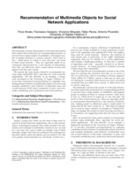 Recommendation of Multimedia Objects for Social Network Applications