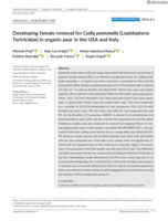 Developing female removal for Cydia pomonella (Lepidoptera: Tortricidae) in organic pear in the USA and Italy
