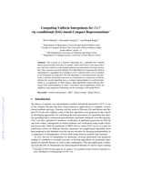 Computing Uniform Interpolants for EUF via (conditional) DAG-based Compact Representations