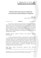 Intimità nella situazione post-migratoria: le associazioni siriano-libanesi in Argentina