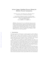 Action logger: Enabling process mining for robotic process automation