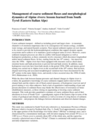 Management of coarse sediment fluxes and morphological dynamics of Alpine rivers: lessons learned from South Tyrol (Eastern Italian Alps)