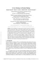A core ontology on decision making