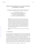 Software Startup Education Around the World: A Preliminary Analysis