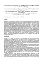 Low-Cycle-Fatigue Properties of a 17-4 PH Stainless Steel Manufactured via Selective Laser Melting