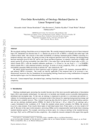 First-order rewritability of ontology-mediated queries in linear temporal logic