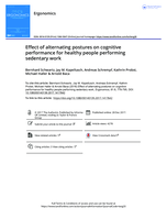 Effect of alternating postures on cognitive performance for healthy people performing sedentary work