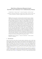 Risk-Driven Behavioral Biometric-based One-Shot-cum-Continuous User Authentication Scheme