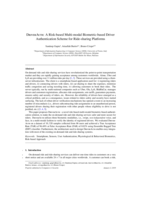 DriverAuth: A risk-based multi-modal biometric-based driver authentication scheme for ride-sharing platforms