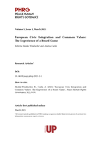 European Civic Integration and Common Values: The Experience of a Board Game