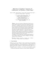 Risk-Driven Compliance Assurance for Collaborative AI Systems: A Vision Paper