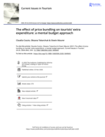 The effect of price bundling on tourists’ extra expenditure: a mental budget approach