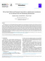 DriverAuth: Behavioral biometric-based driver authentication mechanism for on-demand ride and ridesharing infrastructure
