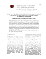 Study on an in-line automated system for surface defect analysis of aluminium die-cast components using artificial intelligence