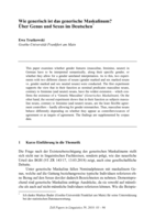 Wie generisch ist das generische Maskulinum? Über Genus und Sexus im Deutschen