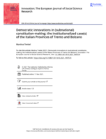 Democratic innovations in (subnational) constitution-making: the institutionalized case(s) of the Italian Provinces of Trento and Bolzano
