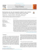 Benchmarking clear sky and transposition models for solar irradiance estimation on vertical planes to facilitate glazed facade design