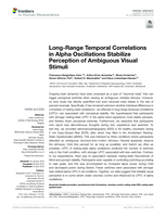 Long-Range Temporal Correlations in Alpha Oscillations Stabilize Perception of Ambiguous Visual Stimuli