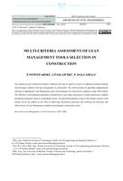 Multi-criteria assessment of lean management tools selection in construction