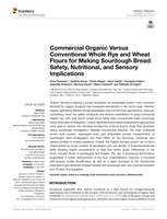 Commercial Organic Versus Conventional Whole Rye and Wheat Flours for Making Sourdough Bread: Safety, Nutritional, and Sensory Implications