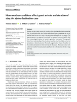 How weather conditions affect guest arrivals and duration of stay: An alpine destination case