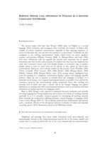 Service phone call openings in Italian as a second language textbooks