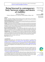 Being bisexual in contemporary Italy: between stigma and desire of visibility