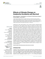 Effects of Climate Change on Avalanche Accidents and Survival
