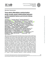 Trans-ethnic Mendelian-randomization study reveals causal relationships between cardiometabolic factors and chronic kidney disease.